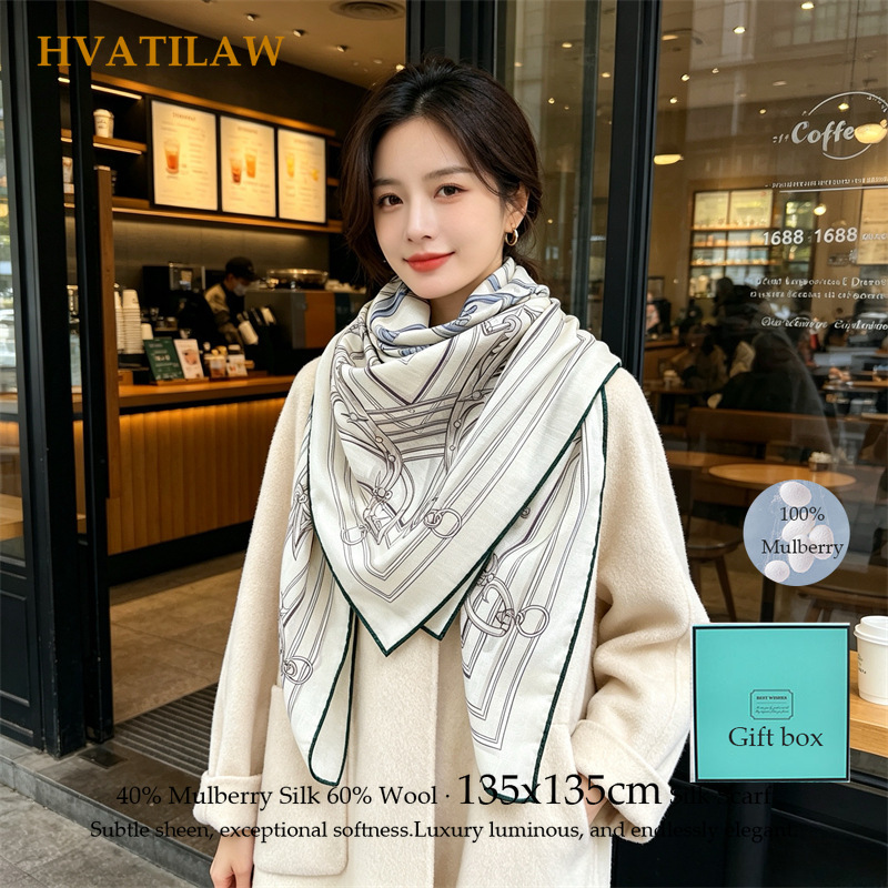 40% Silk 60% Wool Scarf 135x13 – обзор и цена Shawl Wrap Winter