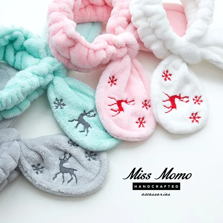Soft Retro Christmas elk snowf – обзор и цена Winter Headband Fleece