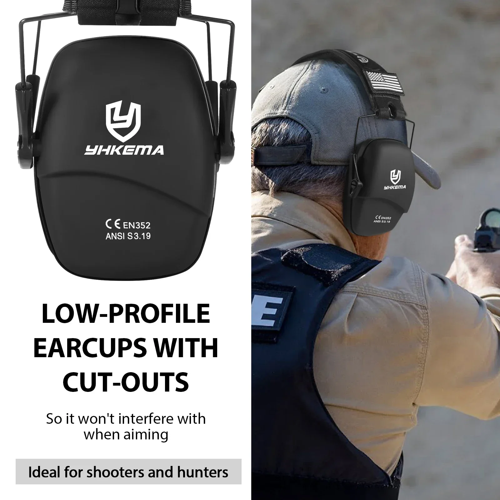 YHKEMA Safety Earmuffs for Sho – обзор и цена Earmuffs Foldable
