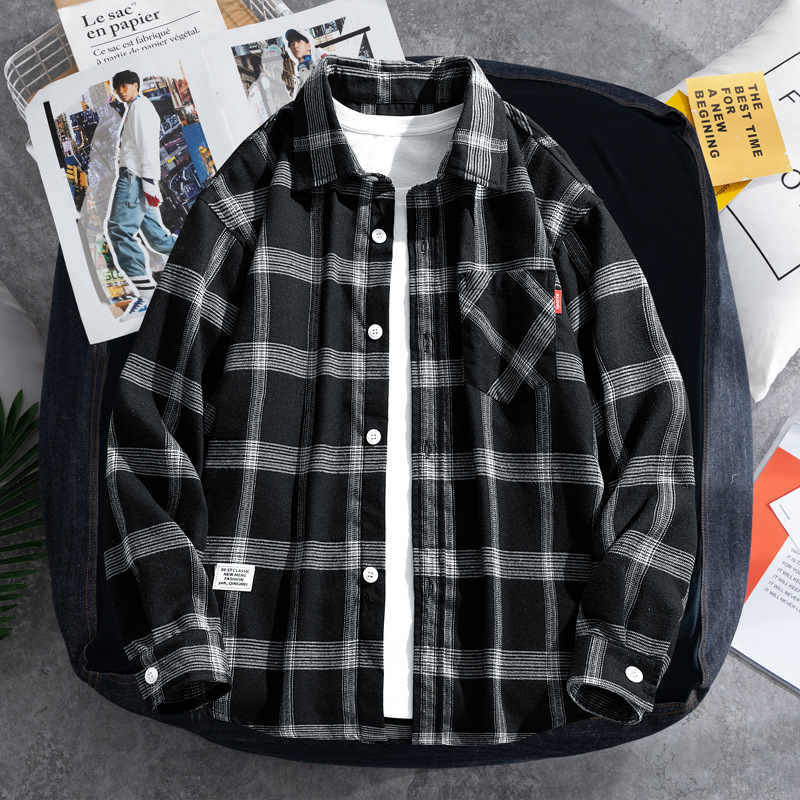 2025 Plaid shirt men's long-sl – обзор и цена Flannel Shirt Lined