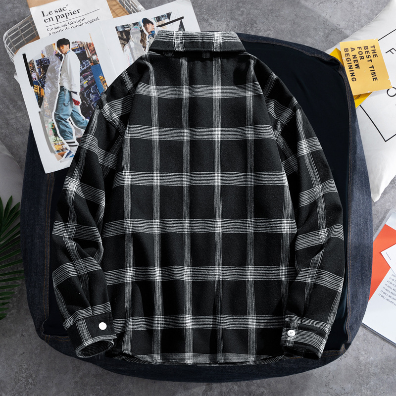 2025 Plaid shirt men's long-sl – обзор и цена Flannel Shirt Lined