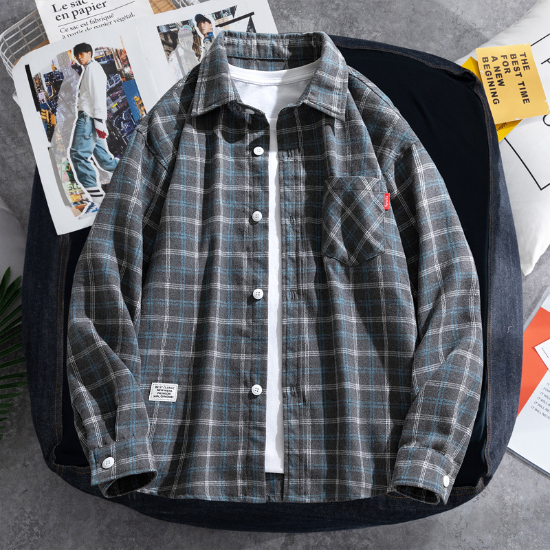 2025 Plaid shirt men's long-sl – обзор и цена Flannel Shirt Lined