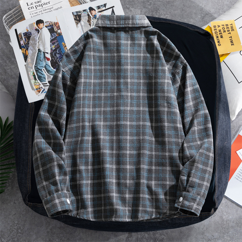 2025 Plaid shirt men's long-sl – обзор и цена Flannel Shirt Lined