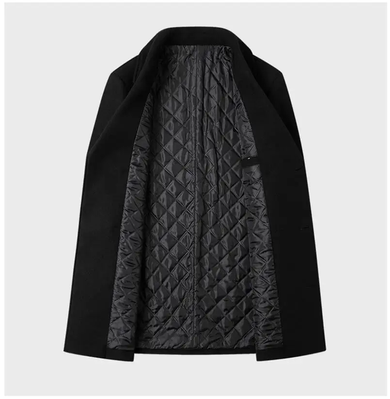 2026 Men's Double Breasted Woo – обзор и цена Wool Coat Peacoat