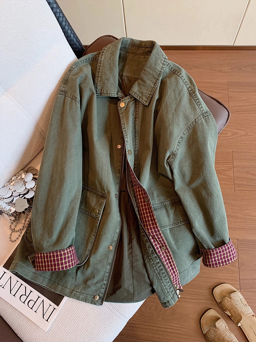 Vintage Army Green Denim Jacke – обзор и цена Down Jacket Packable