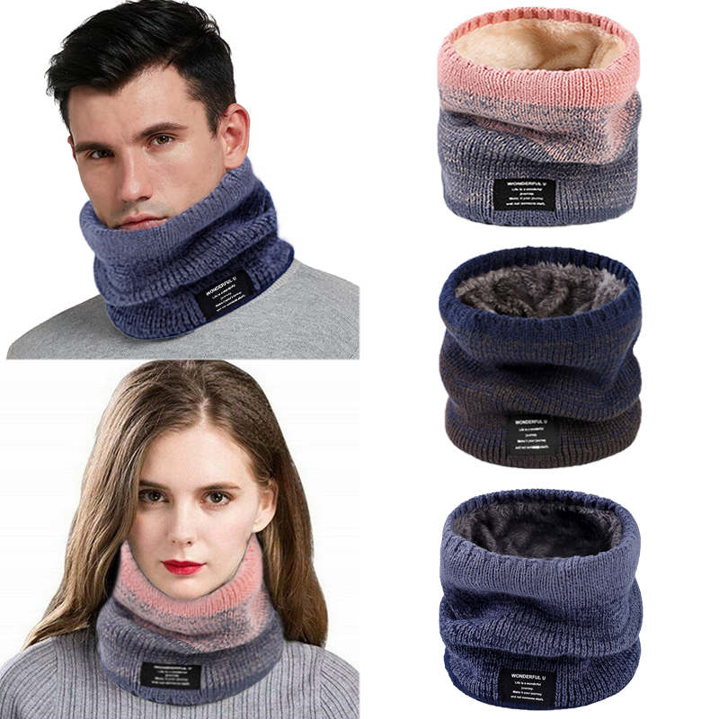 Winter Women Men's Knitted Gra – обзор и цена Wool Scarf Men