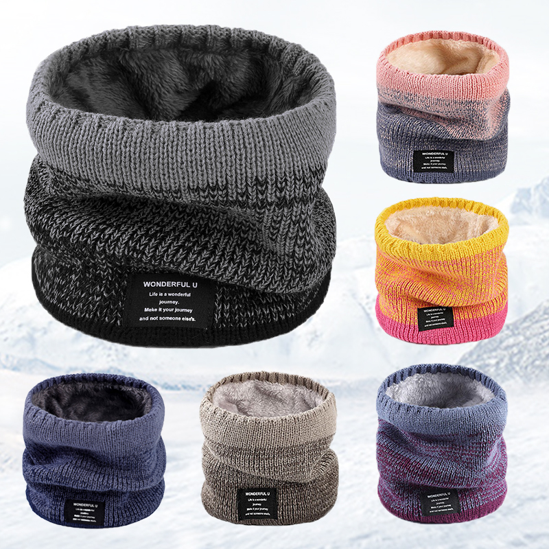 Winter Women Men's Knitted Gra – обзор и цена Wool Scarf Men