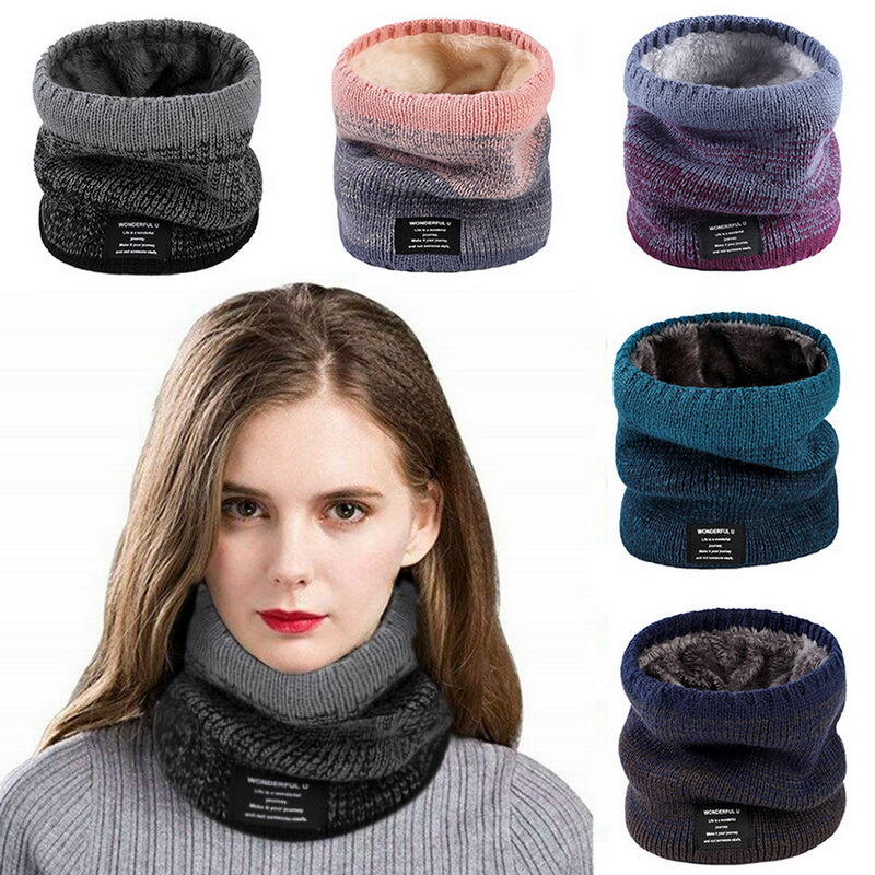Winter Women Men's Knitted Gra – обзор и цена Wool Scarf Men