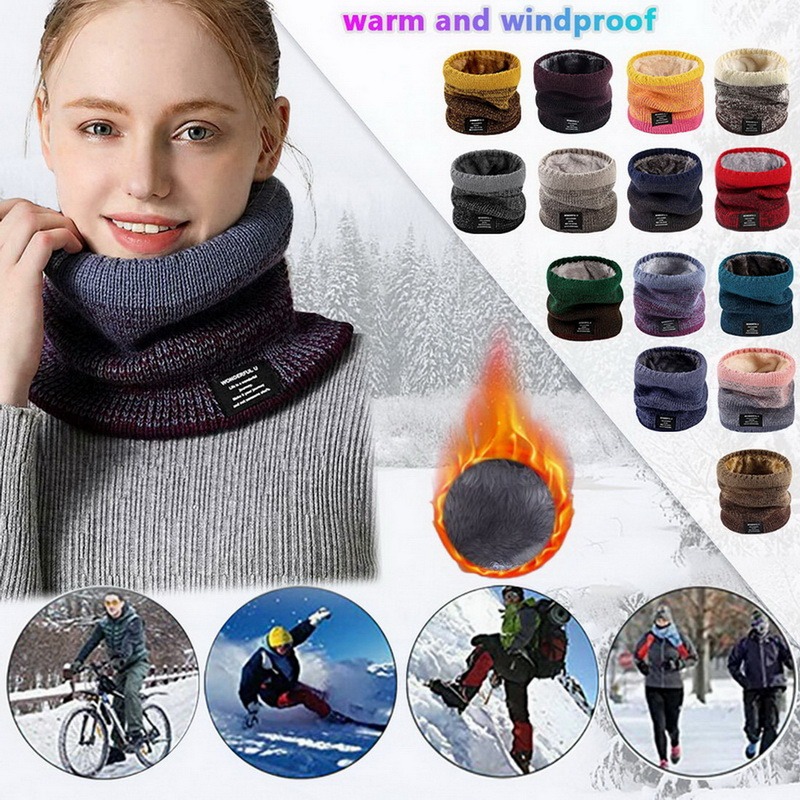 Winter Women Men's Knitted Gra – обзор и цена Wool Scarf Men