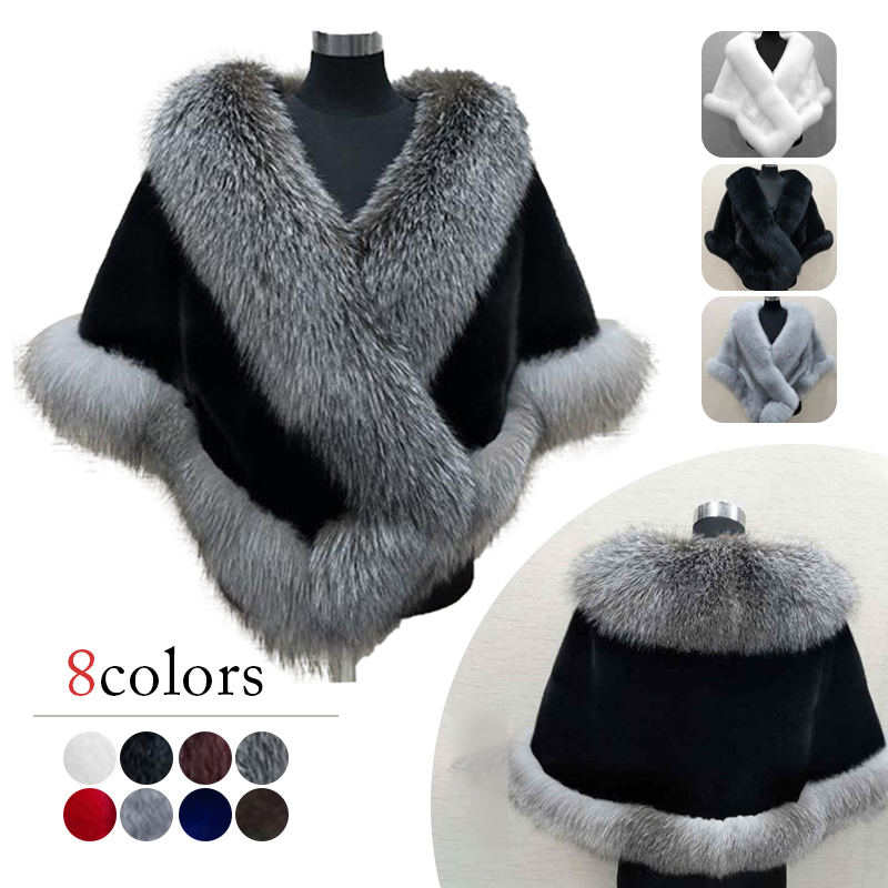 Women Winter Faux Mink Fox Fur – обзор и цена Shawl Wrap Winter