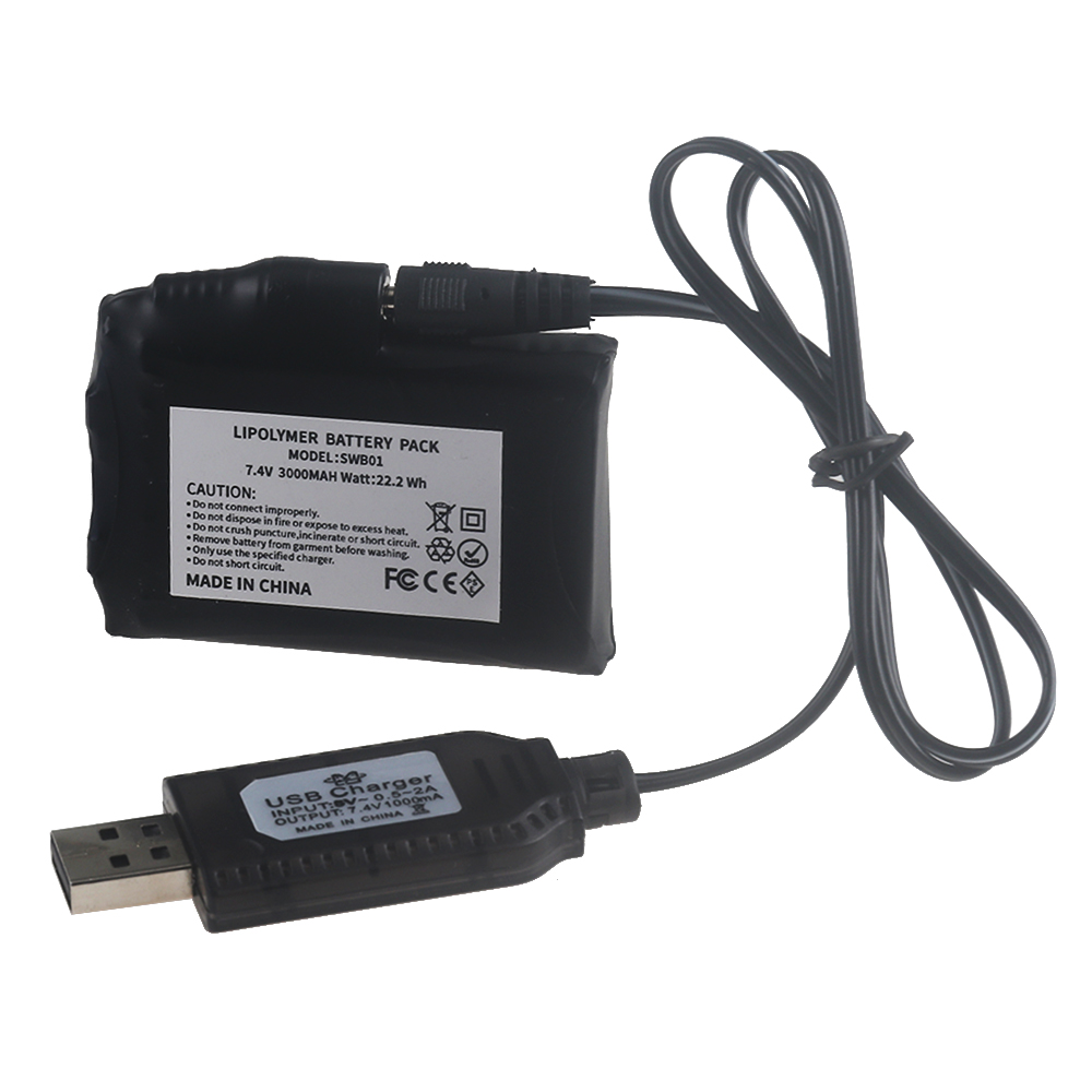 7.4V Li-Polymer 3000mah Batter – обзор и цена Heated Vest Battery