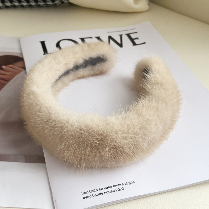 Real Mink Fur Headband Natural – обзор и цена Winter Headband Fleece