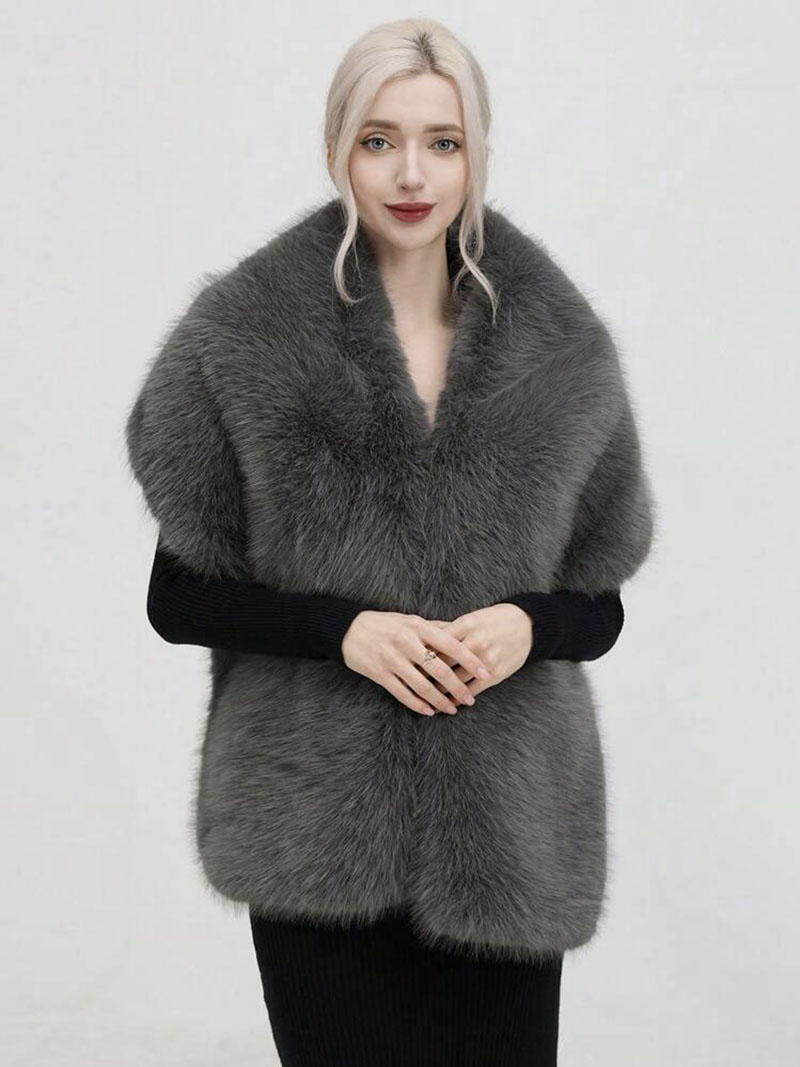 Fashion Luxury Faux Fox Fur Sh – обзор и цена Shawl Wrap Winter