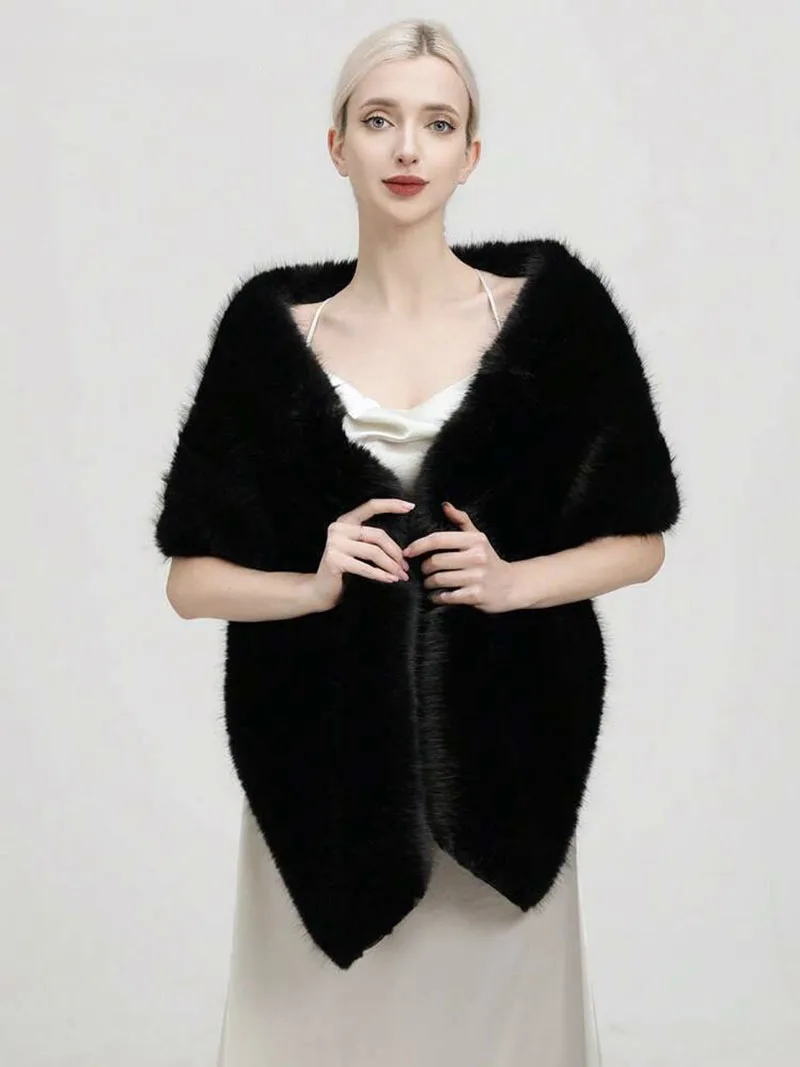 Fashion Luxury Faux Fox Fur Sh – обзор и цена Shawl Wrap Winter