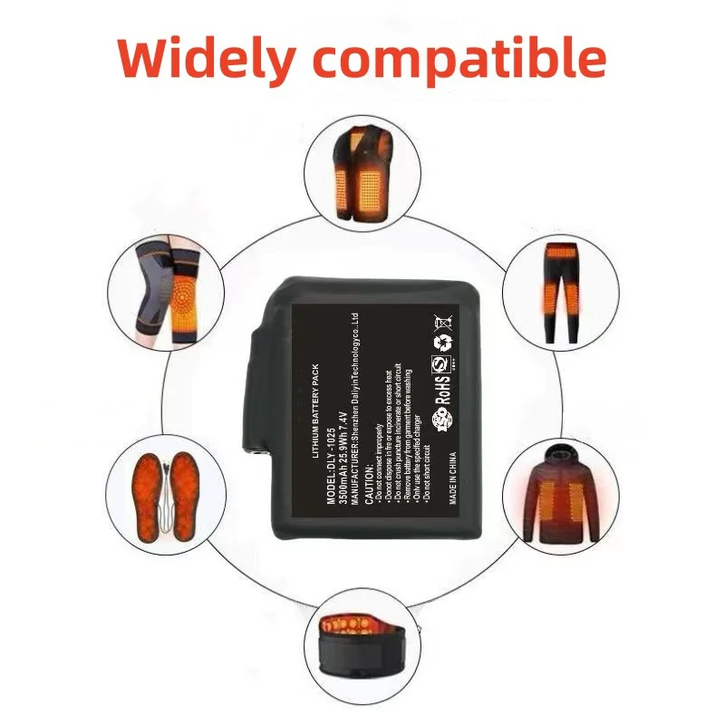 New High-quality7.4 V, 5000mAh – обзор и цена Heated Vest Battery