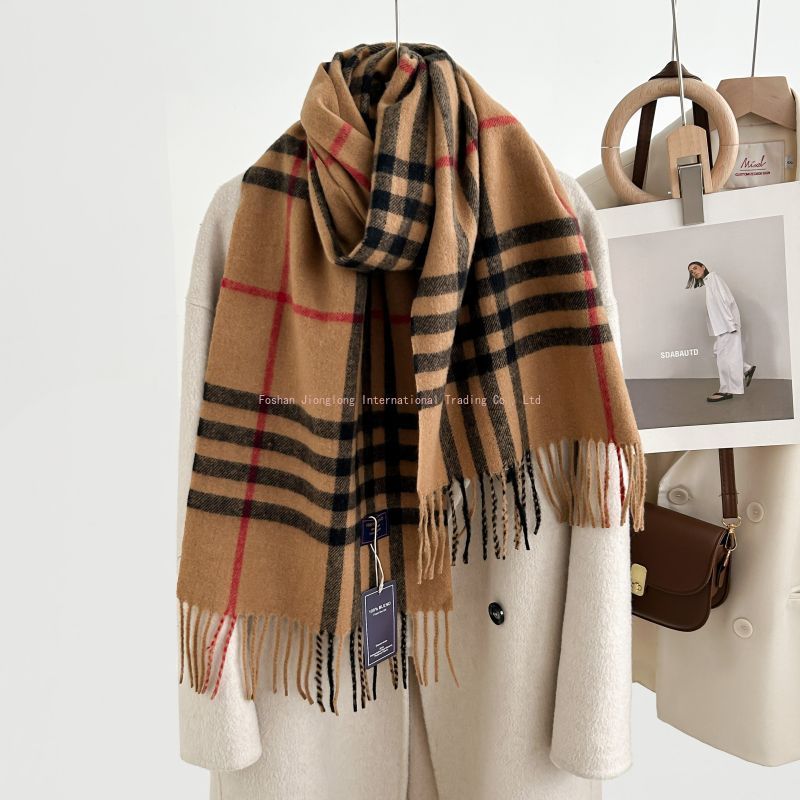 Autumn and winter classic chec – обзор и цена Wool Scarf Men