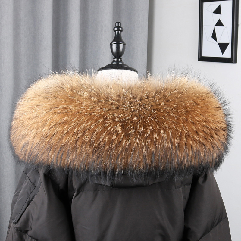 100% Real Fur Collar Coat Wint – обзор и цена Shawl Wrap Winter