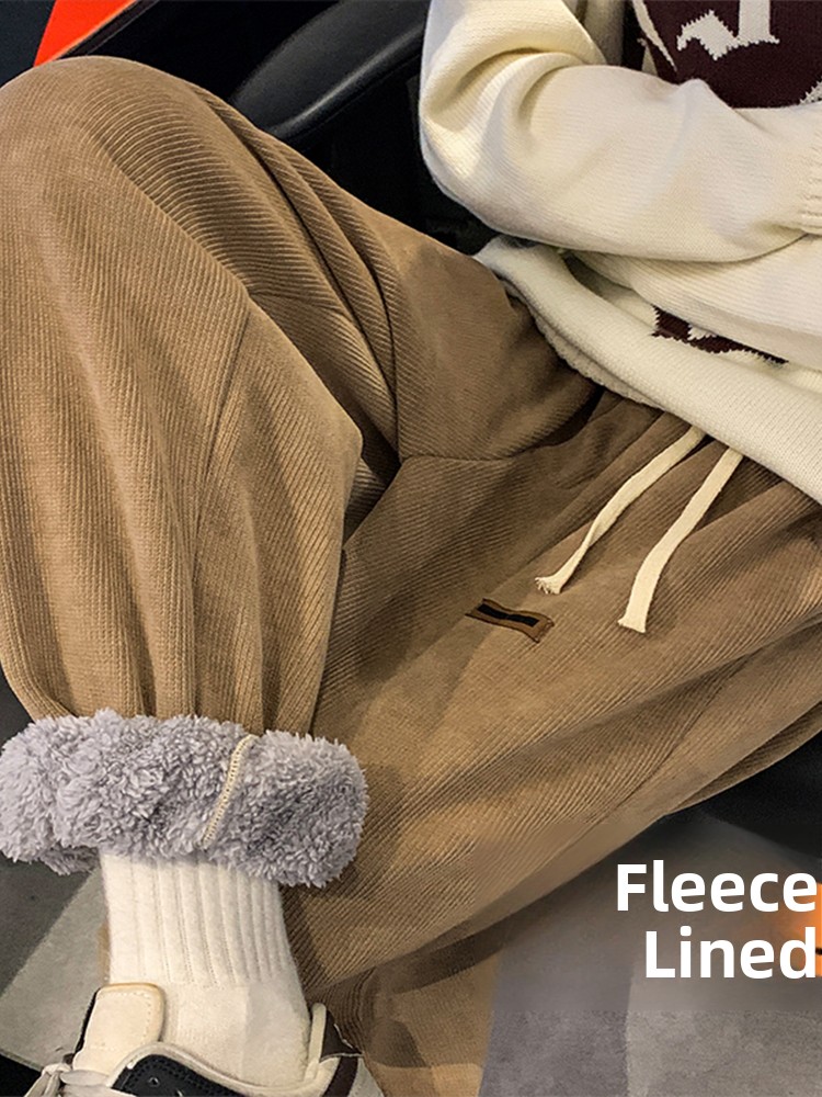 Men's Corduroy Lamb Velvet Thi – обзор и цена Corduroy Pant Warm