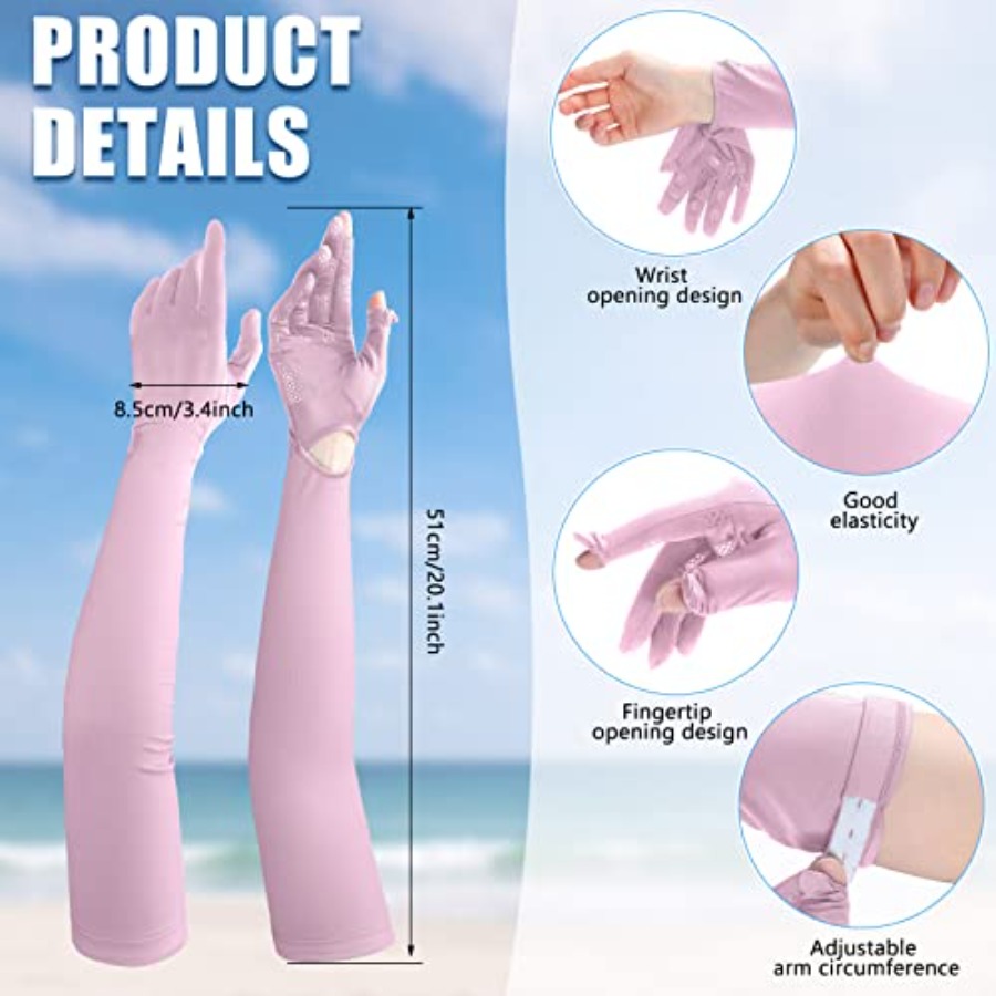 2 Pairs Women UV Long Sun Prot – обзор и цена Touch Screen Gloves