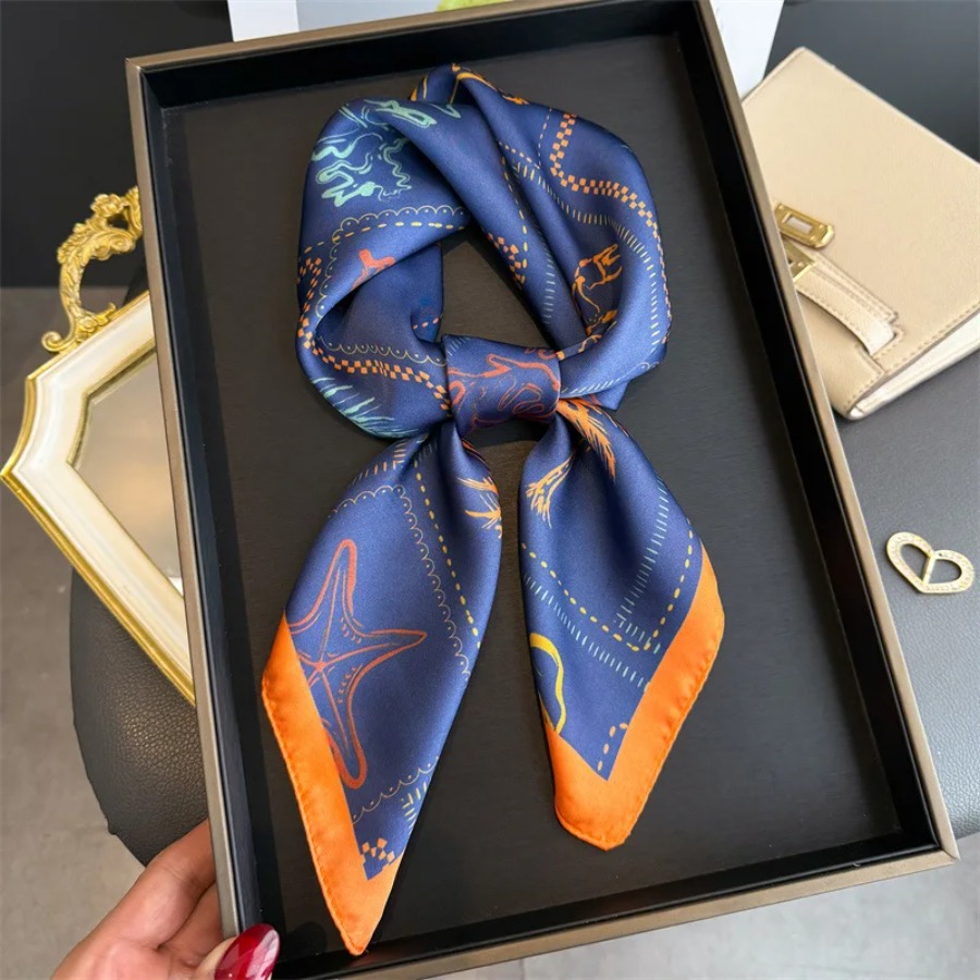 Blue Print Silk Square Scarf W – обзор и цена Shawl Wrap Winter