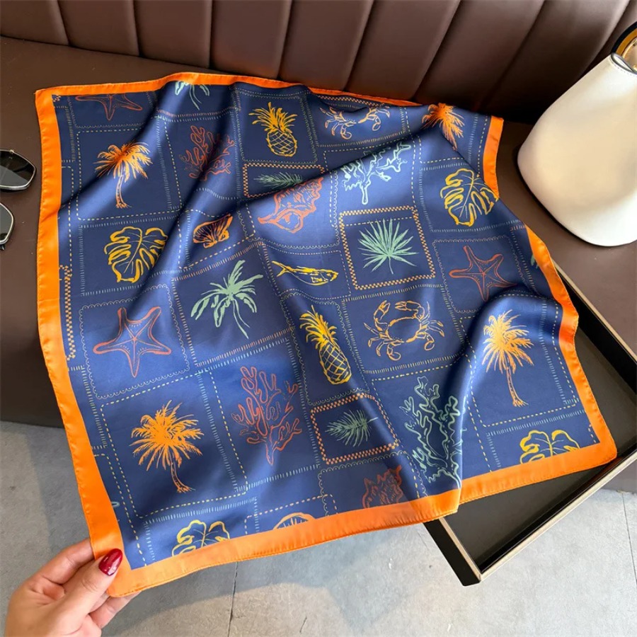Blue Print Silk Square Scarf W – обзор и цена Shawl Wrap Winter