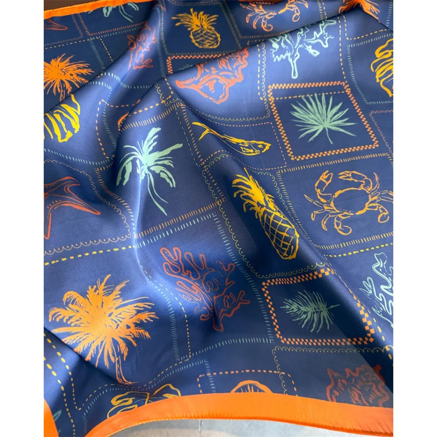 Blue Print Silk Square Scarf W – обзор и цена Shawl Wrap Winter